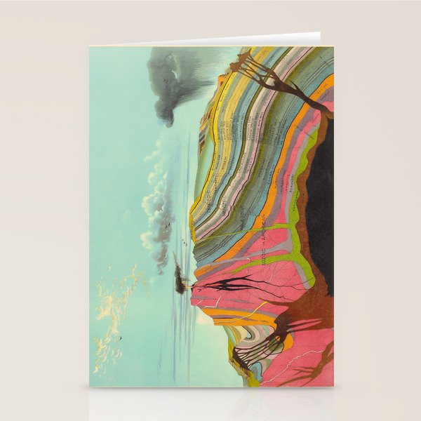 Landscape Painting, Cool Designs, Trippy Art, Mountain Painting, Scientific Poster - Geology Stationery Card Gallery Image 2