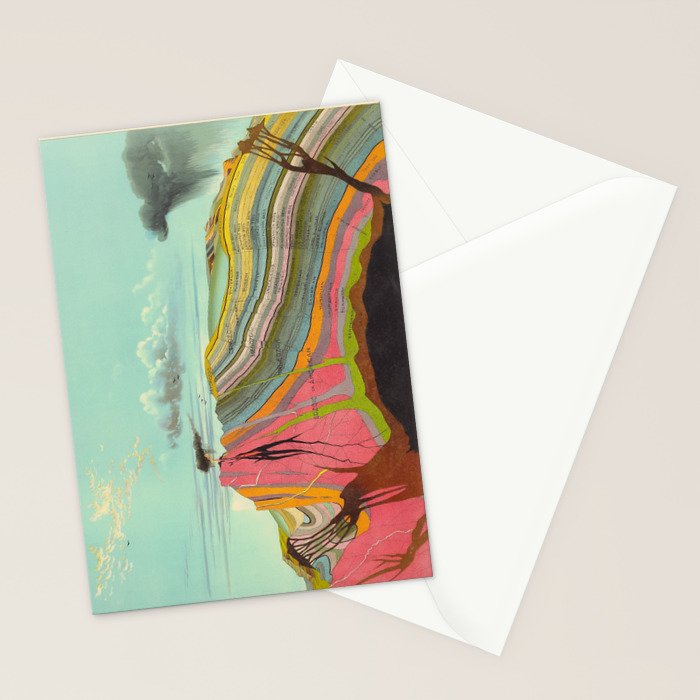 Landscape Painting, Cool Designs, Trippy Art, Mountain Painting, Scientific Poster - Geology Stationery Card Gallery Image 2