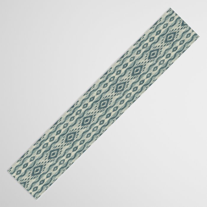 Coastal Ikat Stripe - weathered blue Table Runner Gallery Image 3