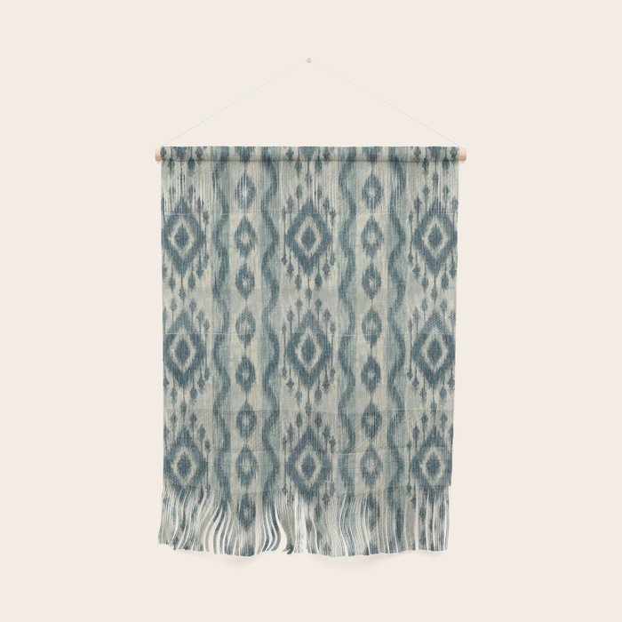 Coastal Ikat Stripe - weathered blue Wall Hanging Gallery Image 1