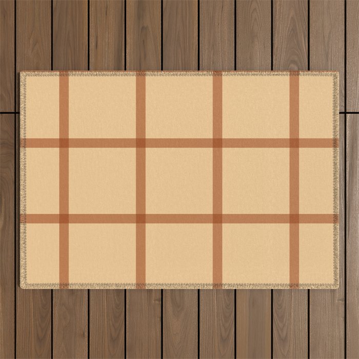 autumn fall plaid tartan pattern Outdoor Rug Gallery Image 1