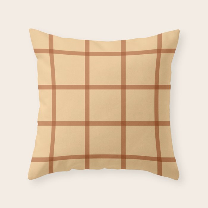 autumn fall plaid tartan pattern Throw Pillow Gallery Image 6