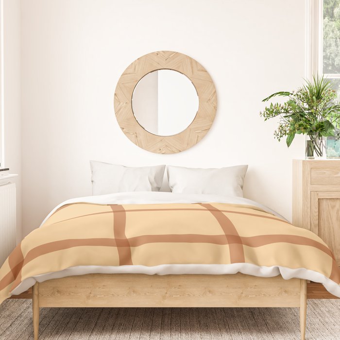 autumn fall plaid tartan pattern Duvet Cover Gallery Image 3