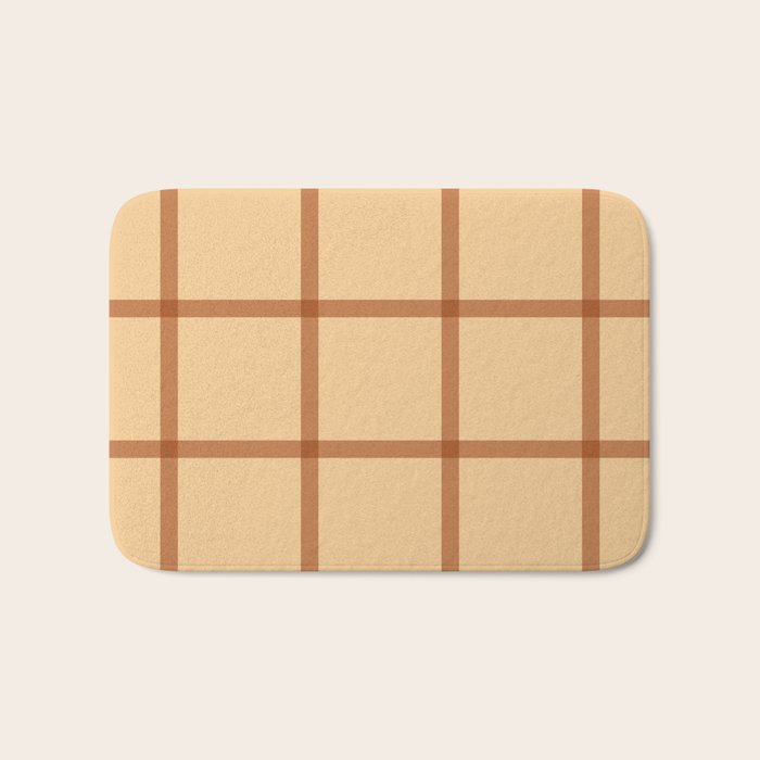 autumn fall plaid tartan pattern Bath Mat Gallery Image 1
