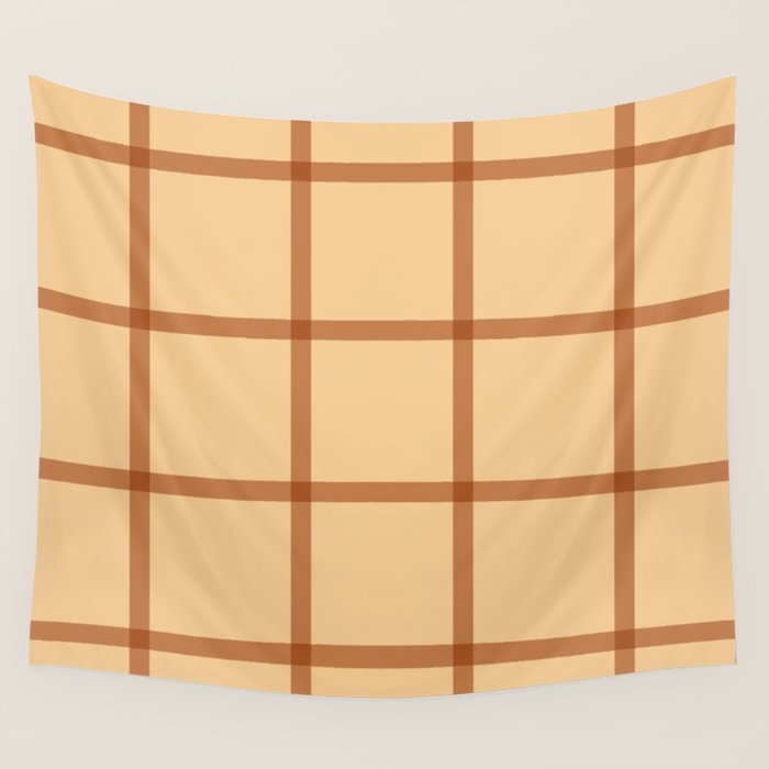 autumn fall plaid tartan pattern Wall Tapestry Gallery Image 1