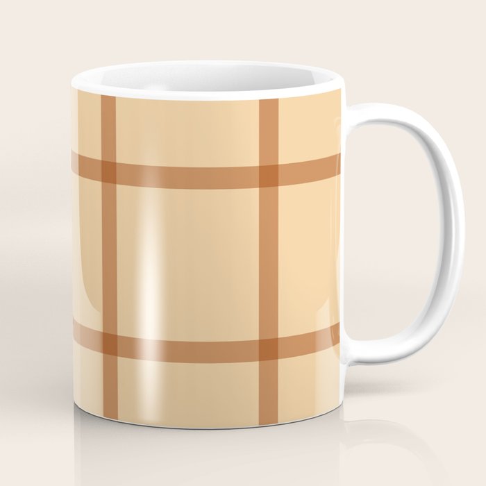 autumn fall plaid tartan pattern Coffee Mug Gallery Image 1