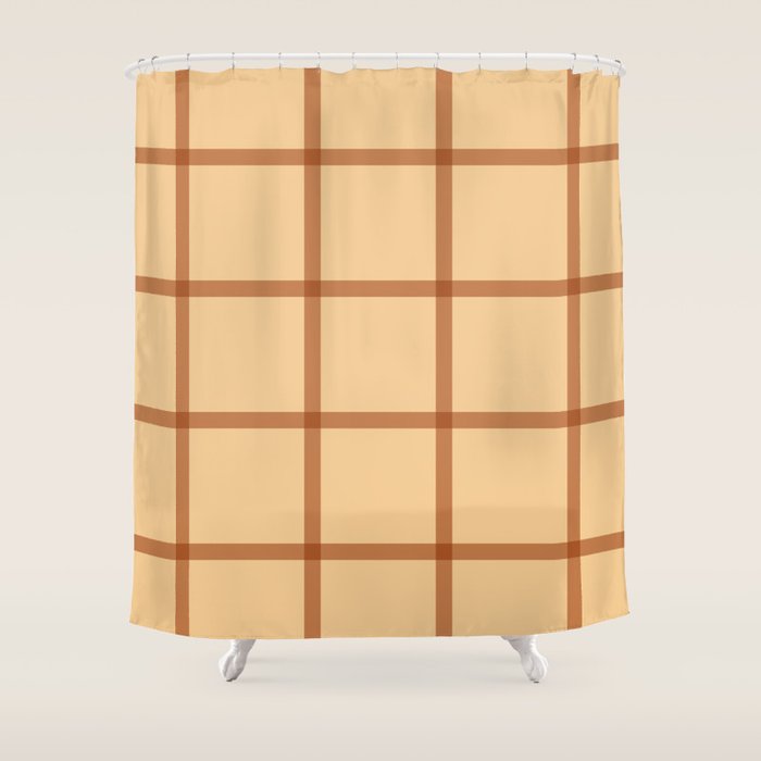 autumn fall plaid tartan pattern Shower Curtain Gallery Image 1