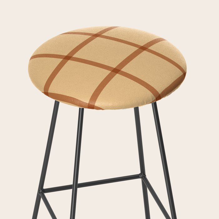 autumn fall plaid tartan pattern Stool Gallery Image 2