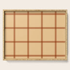 autumn fall plaid tartan pattern Serving Tray Gallery Image 1