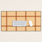 autumn fall plaid tartan pattern Desk Mat Gallery Image 1