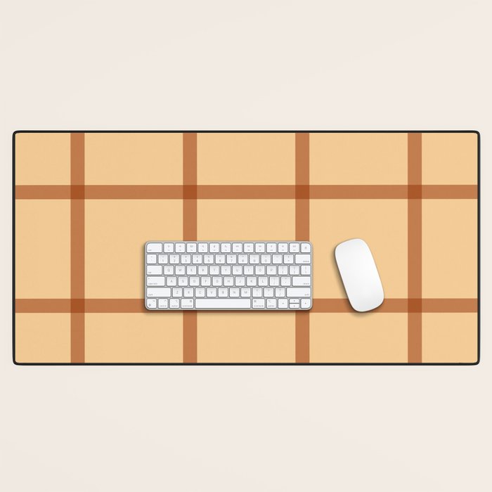 autumn fall plaid tartan pattern Desk Mat Gallery Image 1