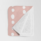 Spotted Mudcloth, Pink and White, Boho Prints Throw Blanket Gallery Image 3