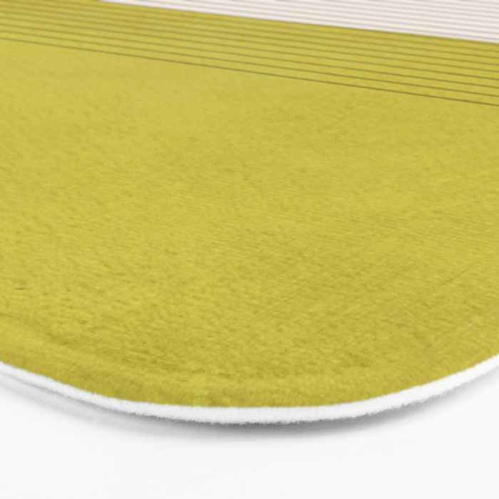 Modern Chartreuse Color Block Black Lines Bath Mat Gallery Image 3