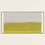 Modern Chartreuse Color Block Black Lines Desk Mat Gallery Image 3