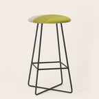 Modern Chartreuse Color Block Black Lines Stool Gallery Image 1