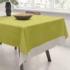 Modern Chartreuse Color Block Black Lines Tablecloth Gallery Image 3