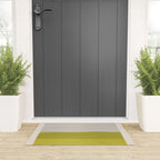 Modern Chartreuse Color Block Black Lines Welcome Mat Gallery Image 3