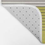 Modern Chartreuse Color Block Black Lines Bath Mat Gallery Image 2