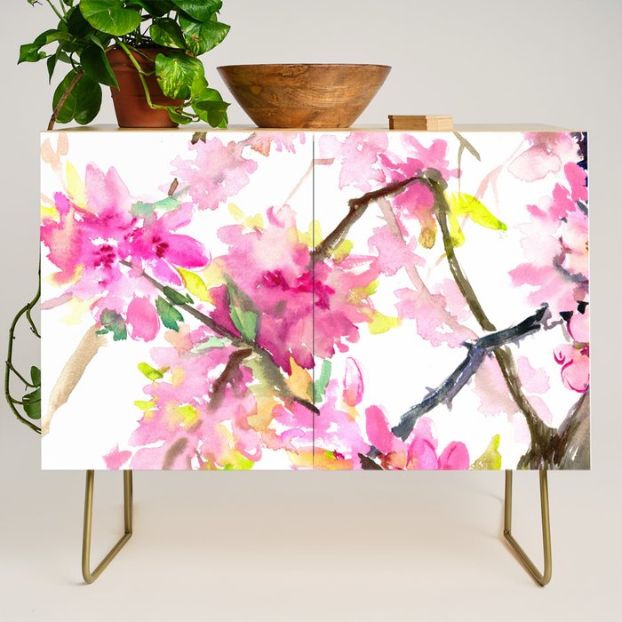 Cherry Blossom, Sakura, Japanese Floral art Credenza Gallery Image 1