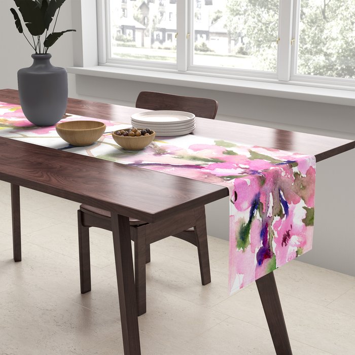 Cherry Blossom, Sakura, Japanese Floral art Table Runner Gallery Image 2