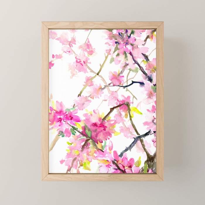 Cherry Blossom, Sakura, Japanese Floral art Mini Art Print Gallery Image 1
