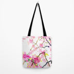 Cherry Blossom, Sakura, Japanese Floral art Tote Bag Gallery Image 2