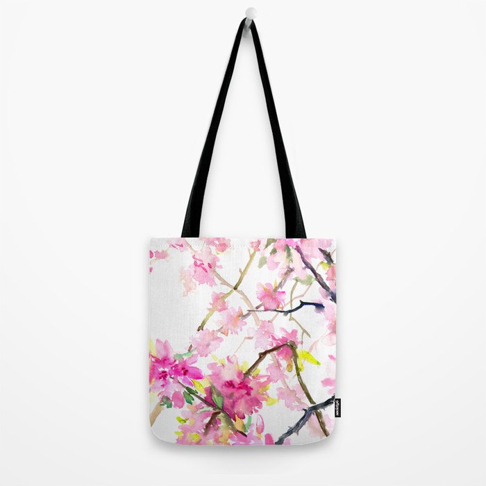 Cherry Blossom, Sakura, Japanese Floral art Tote Bag Gallery Image 2