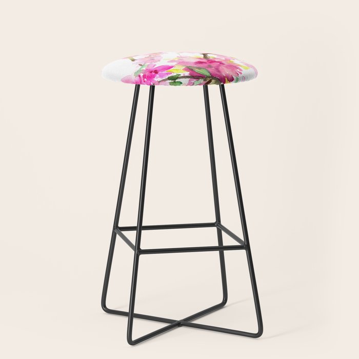 Cherry Blossom, Sakura, Japanese Floral art Stool Gallery Image 1