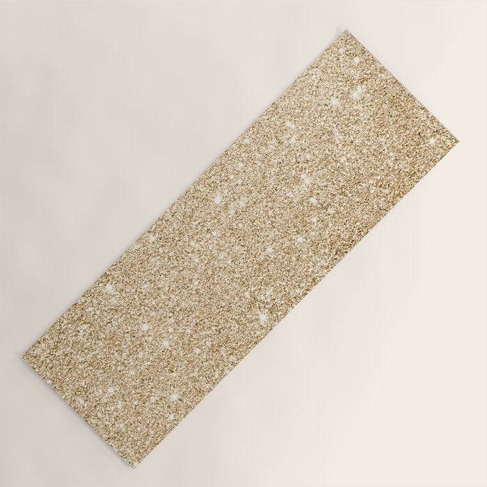 Modern abstract elegant chic gold glitter Yoga Mat Gallery Image 1