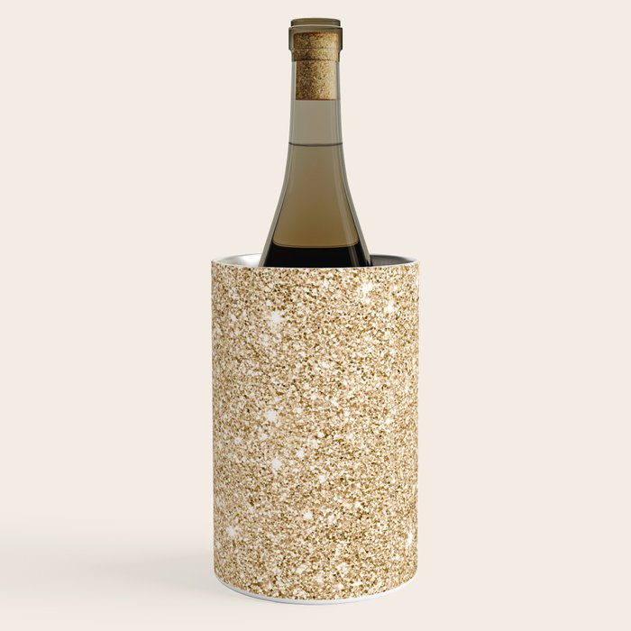 Modern abstract elegant chic gold glitter Wine Chiller Gallery Image 2