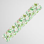 Holiday Christmas Winter Nature Botanical Leaves Green Table Runner Gallery Image 3