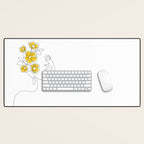 Mustard Bloom Girl Desk Mat Gallery Image 1