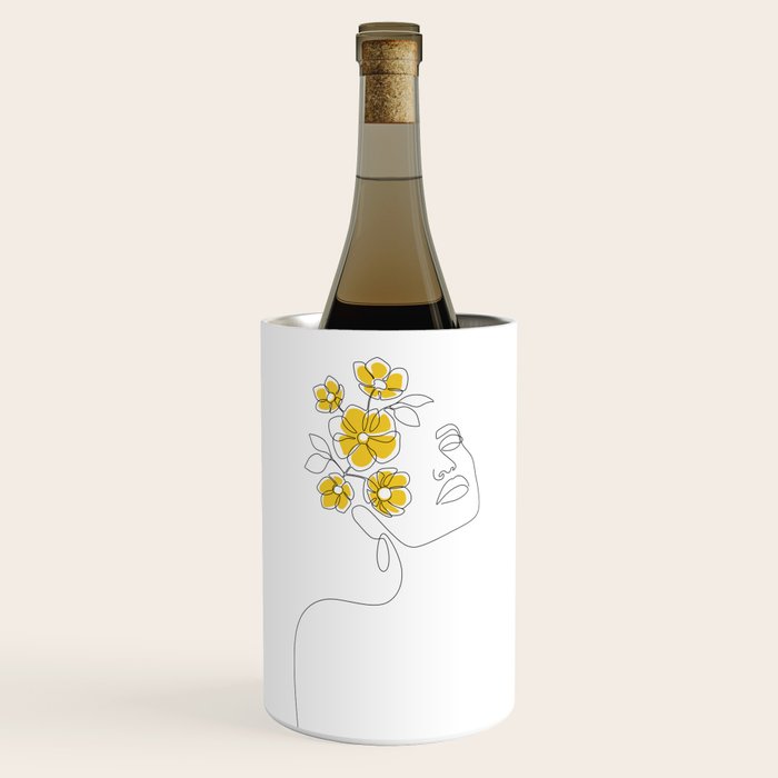 Mustard Bloom Girl Wine Chiller Gallery Image 1