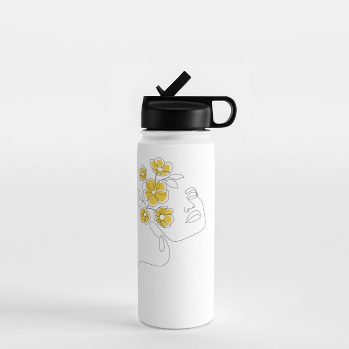 Mustard Bloom Girl Water Bottle Gallery Image 1