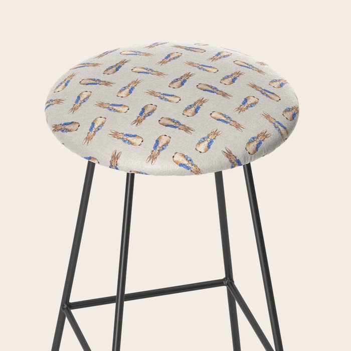 Peter the rabbit beige linen textured background Stool Gallery Image 2