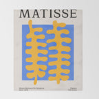 Royal Blue & Supernova: Matisse Paper Leaf Cutouts 02 Throw Blanket Gallery Image 2