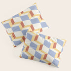Cuboid Geometric Abstract Shapes Pattern XXIX Pillow Sham Gallery Image 3