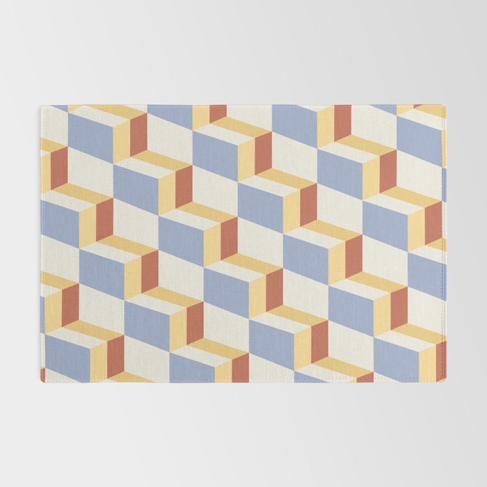 Cuboid Geometric Abstract Shapes Pattern XXIX Rug Gallery Image 2