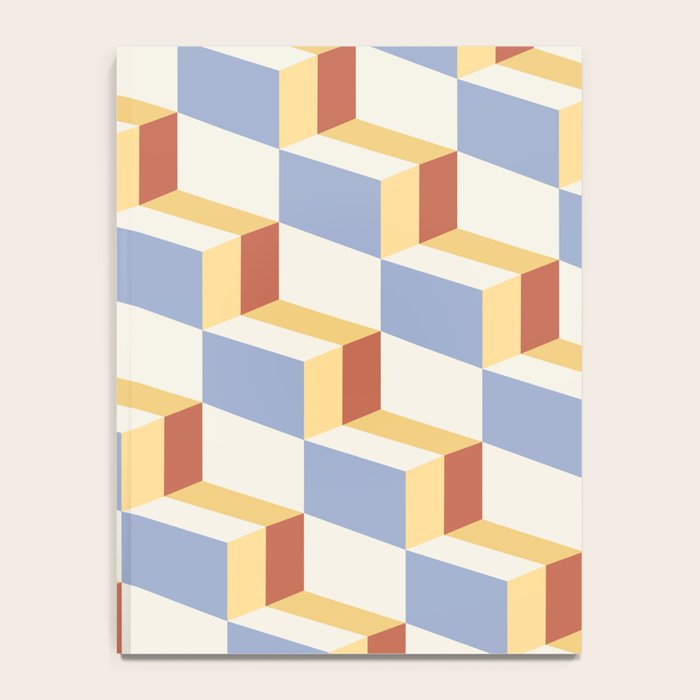 Cuboid Geometric Abstract Shapes Pattern XXIX Notebook Gallery Image 4