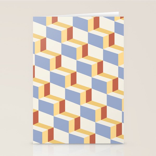 Cuboid Geometric Abstract Shapes Pattern XXIX Stationery Card Gallery Image 2