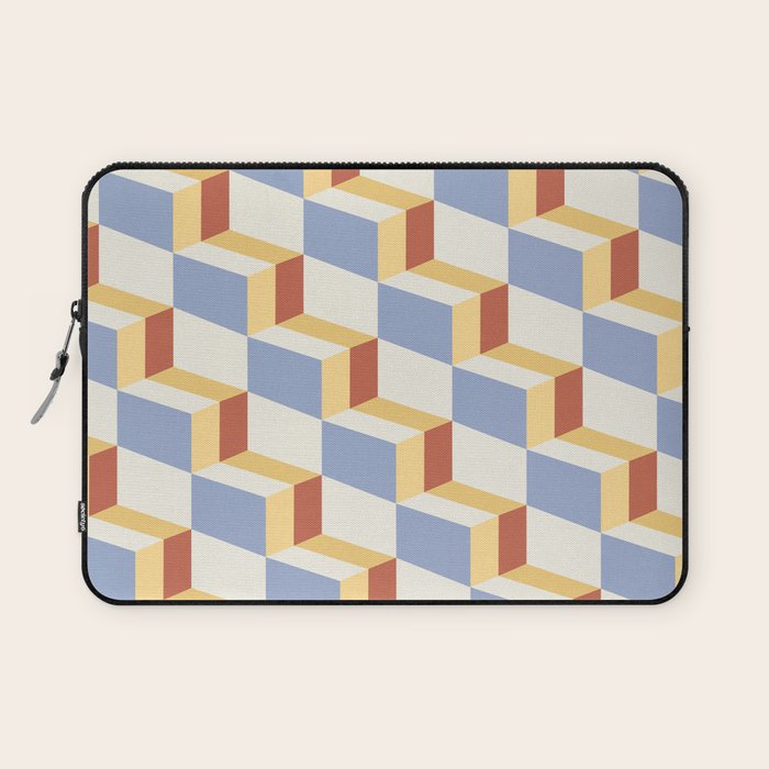 Cuboid Geometric Abstract Shapes Pattern XXIX Laptop Sleeve Gallery Image 1