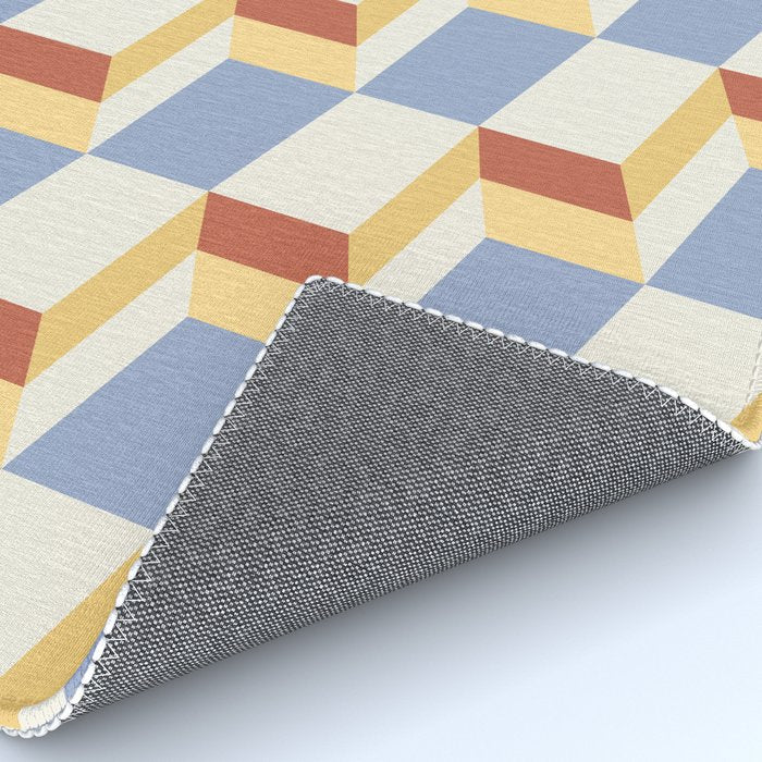Cuboid Geometric Abstract Shapes Pattern XXIX Rug Gallery Image 4