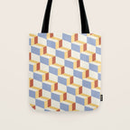 Cuboid Geometric Abstract Shapes Pattern XXIX Tote Bag Gallery Image 1
