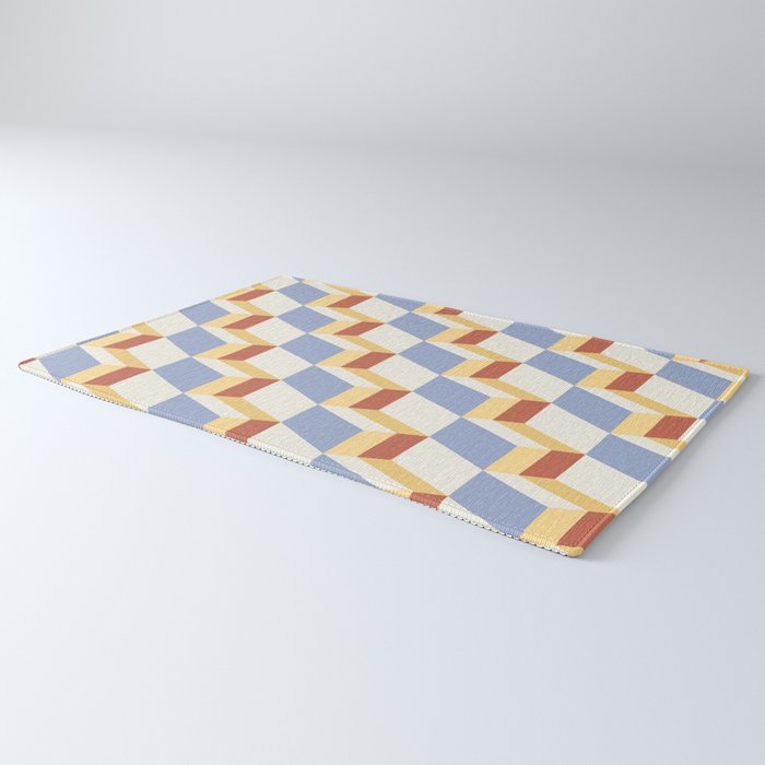 Cuboid Geometric Abstract Shapes Pattern XXIX Rug Gallery Image 3
