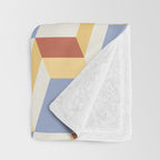 Cuboid Geometric Abstract Shapes Pattern XXIX Throw Blanket Gallery Image 3