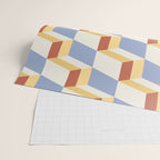 Cuboid Geometric Abstract Shapes Pattern XXIX Wrapping Paper Gallery Image 2