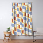 Cuboid Geometric Abstract Shapes Pattern XXIX Window Curtain Gallery Image 5