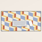 Cuboid Geometric Abstract Shapes Pattern XXIX Desk Mat Gallery Image 1