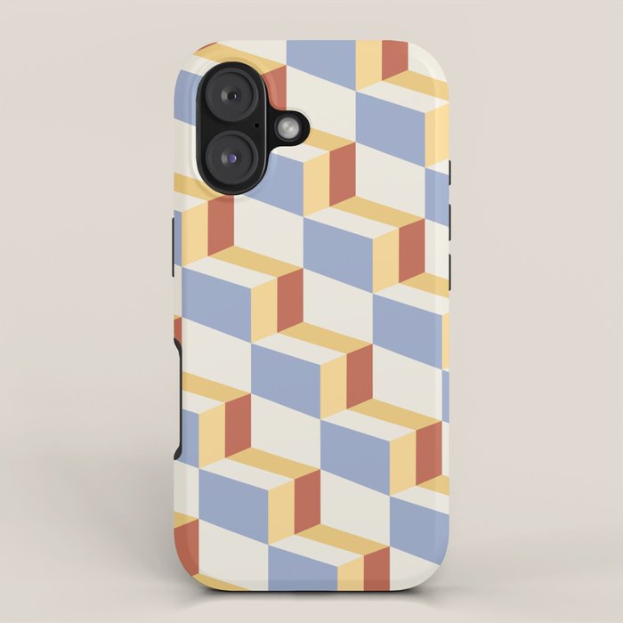 Cuboid Geometric Abstract Shapes Pattern XXIX iPhone Case Gallery Image 1