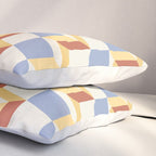 Cuboid Geometric Abstract Shapes Pattern XXIX Pillow Sham Gallery Image 3